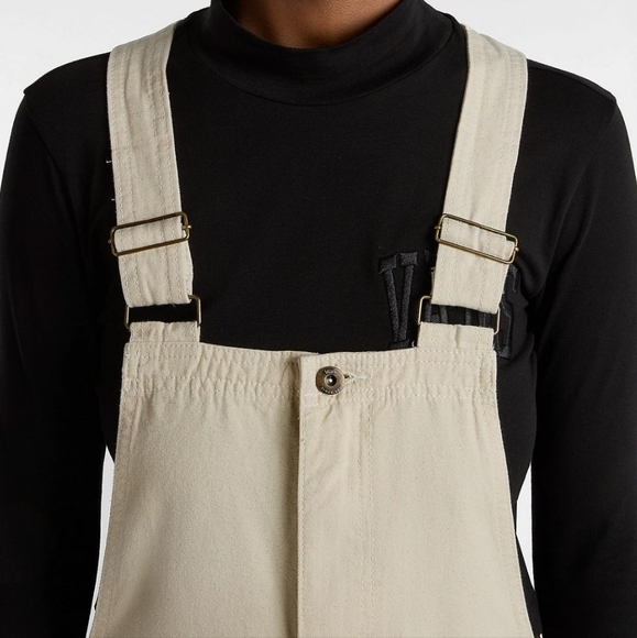 Vans Cotton Stryker Overalls Women Workwear Inspired Patches Cream New 102025 - Picture 3 of 13